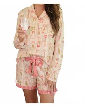 Jess Lea Bows And Bubbly Pajama Set - Pink