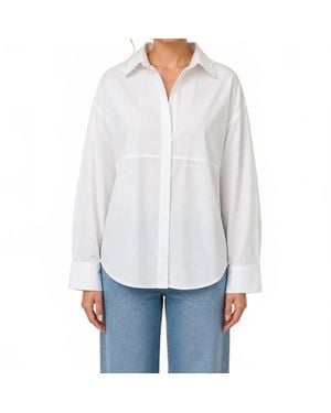 Brad & Rena Coco Button Down Top - White