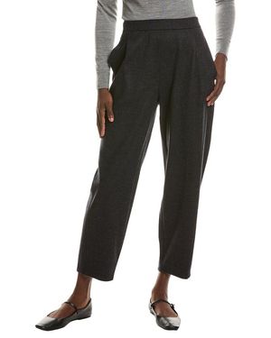 Eileen Fisher Pleated Wool Lantern Pant - Black