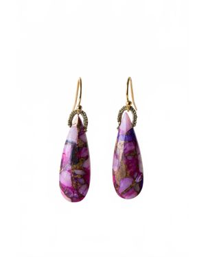 Danielle Welmond Medium Drop Earring - Purple