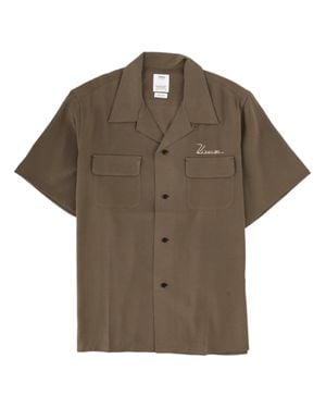 Visvim Neutrals Short-Sleeve Camp Collar Rayon Shirt - Brown
