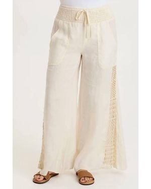 XCVI Garcia Linen Crochet Pant - Natural