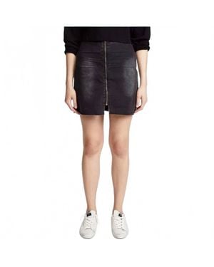 One Teaspoon Vixen High Waist A-Line Skirt - Black