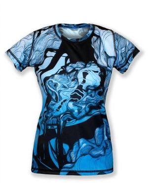 INKnBURN Our Lady Of The Mask Tech Shirt - Blue