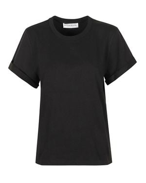 Victoria Beckham Tilly Boxy Rolled Cuff T-Shirt - Black