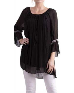 Gigi Moda Manarola Long Sleeve Blouse - Black