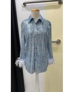 Jude Connally Brandy Sequin Blouse - Blue
