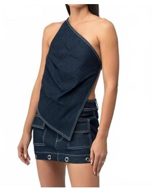 Rangel Lily Asymmetrical Top - Blue