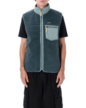 Patagonia Classic Retro-X Mini Fleece Vest For (Full-Zip) - Blue