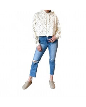 Bucketlist Delia Cropped Hoodie - Blue