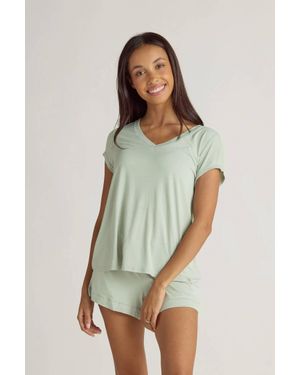 Faceplant Dreams Classic V-Neck Top - White