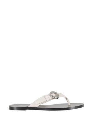 Coperni C Logo Flip Flops Side-Logo Leather Sandals - White