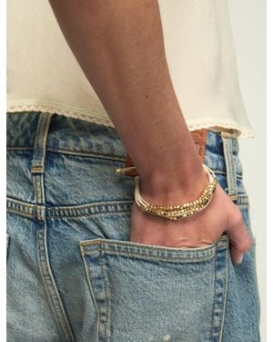 Lucky Brand Layered Beaded Pull-Tie Bracelet - Blue