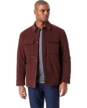 BASS OUTDOOR Shacket Corduroy Quilted Lined Relaxed Fit Ups413 - Red