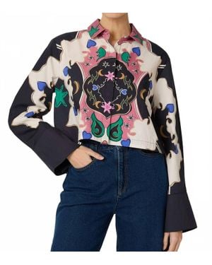 Cleobella Estelar Print Zoya Blouse - Blue