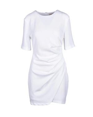Aniye By Ruched Polyester Elastane Sheath Dress - White