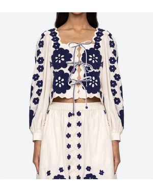 Sea Catrine Long Sleeve Top - Blue