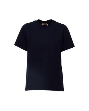 N°21 Oversized Heavy Cotton Jersey T-Shirt - Blue