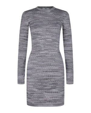 Missoni Multi-Striped Bodycon Mini Dress - Gray