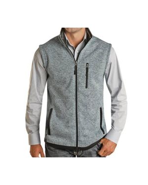 Powder River Knit Melange Vest - Gray