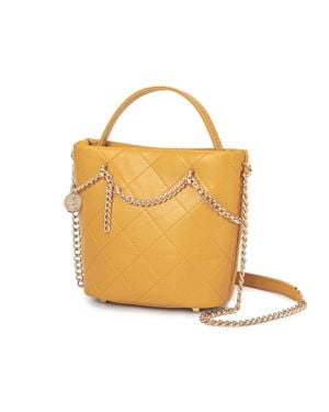 MKF Damaris Mini Shoulder Medium Handbag By Mia K - Yellow