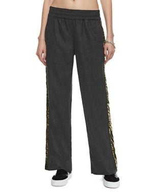 ON THIS DAY Wide Leg Track Pants - Black