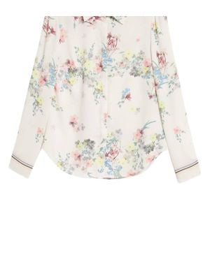 Ted Baker Aadele Pergola Floral Button-Up Shirt Blouse - White