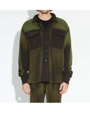 Cotton Citizen Bronx Buttondown Sweatshirt - Green