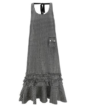 Ganni Polyester Midi Dress - Gray