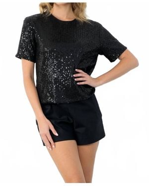 Thml Sequin Tee - Black