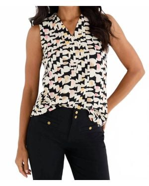 NIC+ZOE Mod Mix Crepe Tank - Black