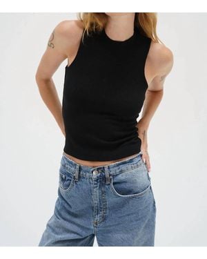 LNA Ribbed Double Layer Tank - Black