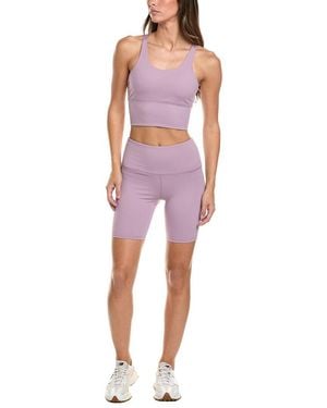 Marion 2pc 7in Double Strap Biker Short Set - Red