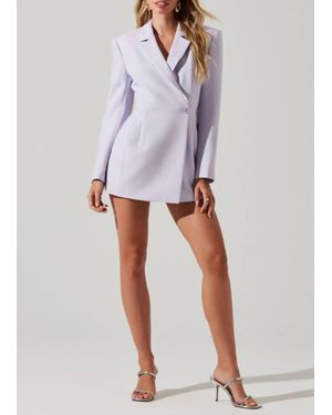 Astr Callista Fitted Blazer Romper - White