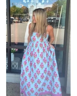 TCEC Floral Maxi Dress - Blue