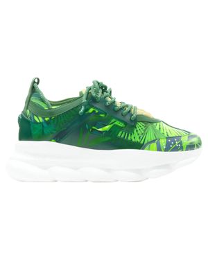 Versace Chain Reaction Jungle Print Chunky Sole Sneaker - Green
