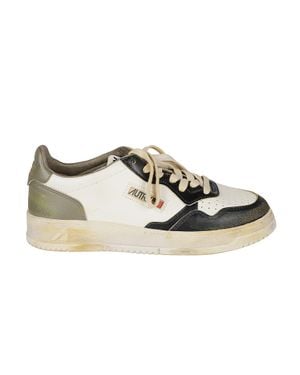 Autry Vintage-Inspired Low-Top Sneakers With Muted Accents - Multicolor