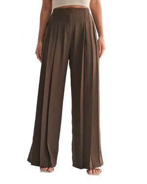 Evenuel Solstice Pleated Pants - Brown