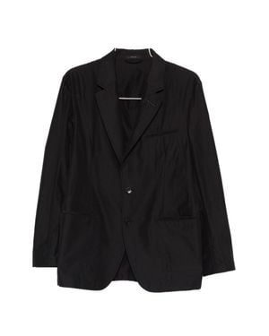 Tom Ford V-Cut Lapels Blazer - Black