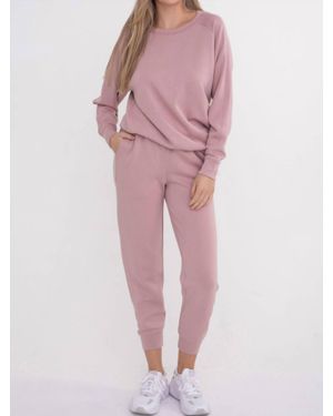 Mono B Contrast Seam Sweatpants - Pink