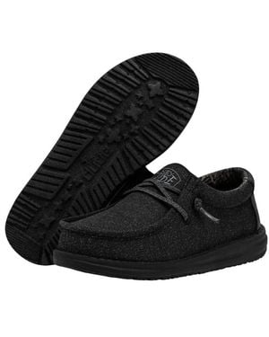 HEYDUDE Wally Youth Shoes - Black