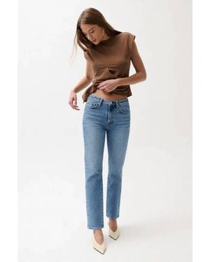 Pistola Aleks High Rise Straight Long Jeans - Blue