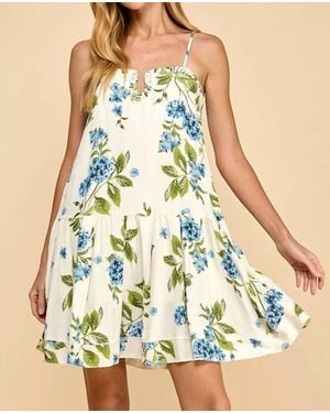 TCEC Adelia Floral Mini Dress - Blue