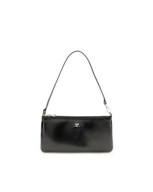 Courreges Cowhide Shoulder Bag - Black