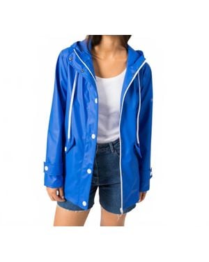 Saint James Waterproof Raincoat With Hood - Blue