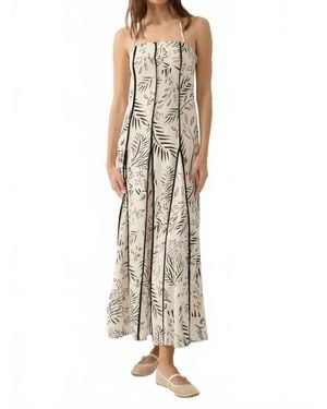 Promesa Floral Paneled Halter Maxi Dress - Metallic