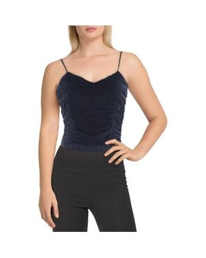 Sage the Label Polka Dot Sheer Bodysuit - Blue