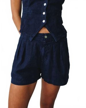 Bella Dahl Double Pleat Short - Blue