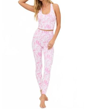 Beach Riot Piper Print Leggings - Pink