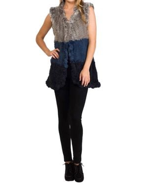 Love Token Aja Fur Vest - Blue